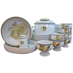 Vintage Denby Troubadour Ceramic Dinner Set, Hand-Painted 1970s