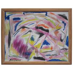 Little Abstract Oil Painting on Board by Bert Miripolsky 10