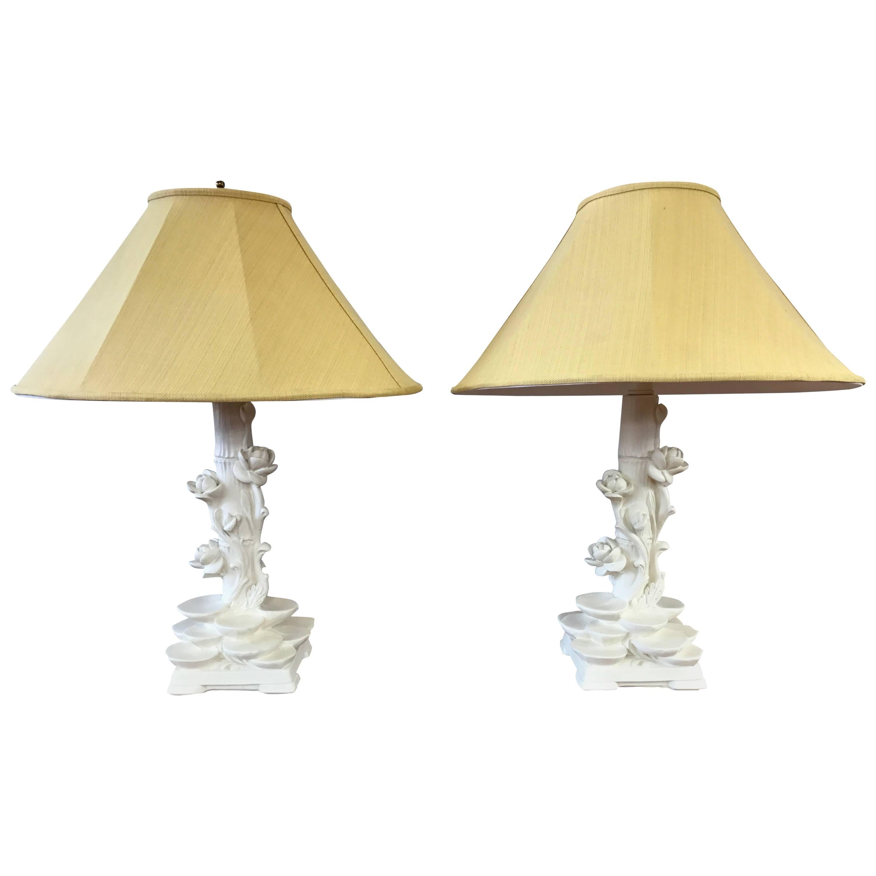 Pair of Pieri Chinoiserie Table Lamps in the Style of Serge Roche