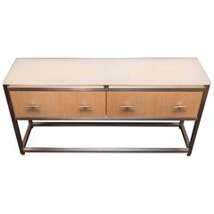 Custom-Made Double Drawer Low Console