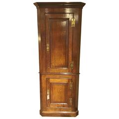 Antique 19th Century Oak Corner Cabinet, English, circa 1800
