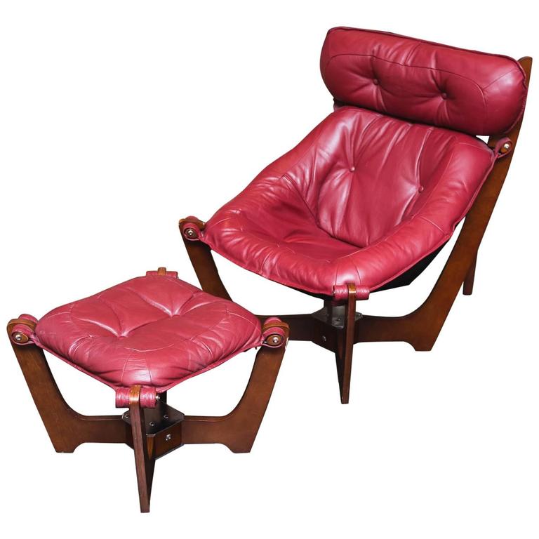 Luna HB Leather Chair and Ottoman by IMG, Norway at 1stDibs
