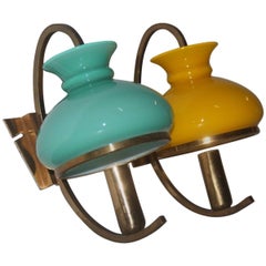 Particular Wall Sconces Different Color Italian Design, 1950s
