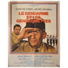 "Le Gendarme Et Les Gendarmettes" French Vintage Movie Poster