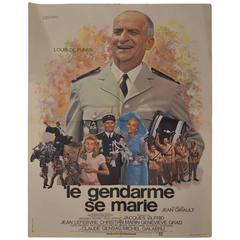 "Le Gendarme Se Marie" French Vintage Movie Poster