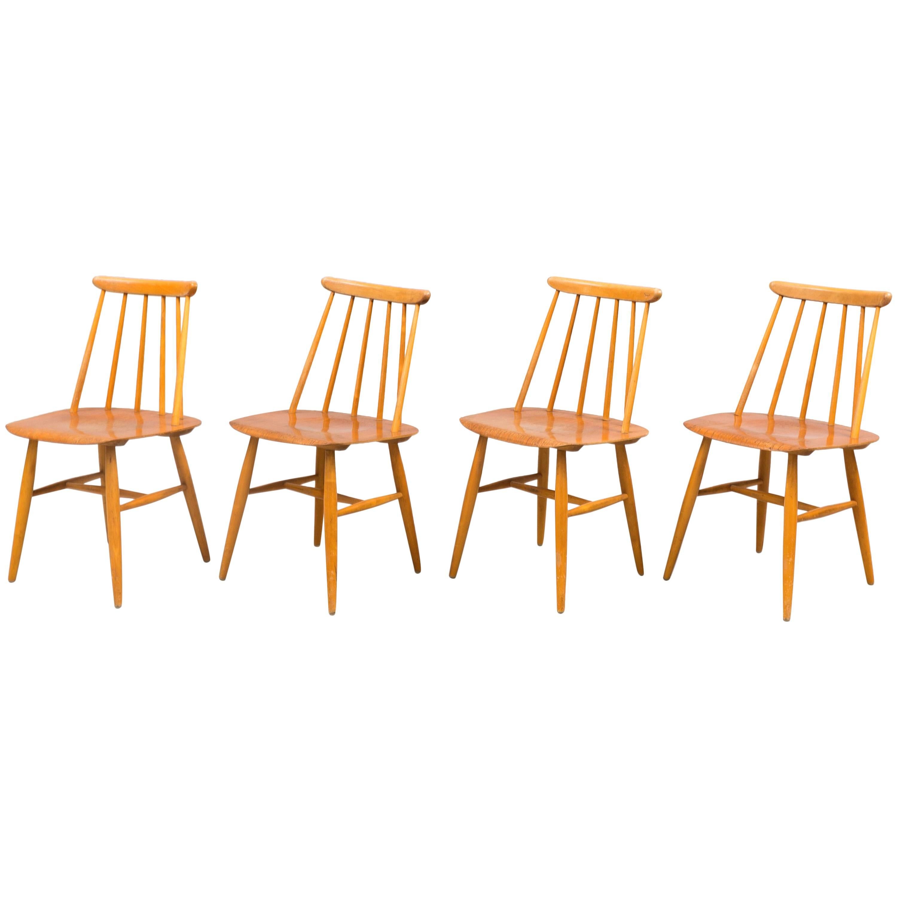 Dining Chairs by Ilmari Tapiovaara, Model Fanett 55 T