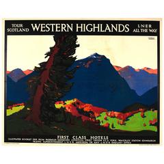 Original London & North Eastern Railway LNER Poster - Western Highlands Scotland