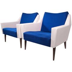 Pair of Cubist Lounge Chairs, Italy, 1962 1