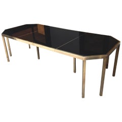 Guy Lefevre Brass Extendable Dining Table for Maison Jansen