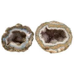 Pair of Brazilian Crystal Geode Halves