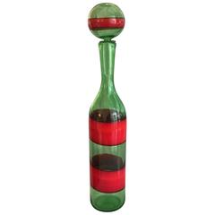 Venini Striped Glass Decanter by Fulvio Bianconi 2