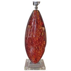Acrylic/Lucite 1960s Lamp Looking like Amber