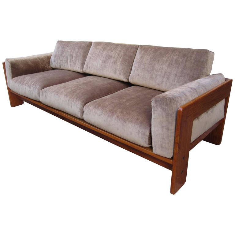 Tobia Scarpa Bastiano Sofa for Knoll by Gavina in Rosewood at 1stDibs