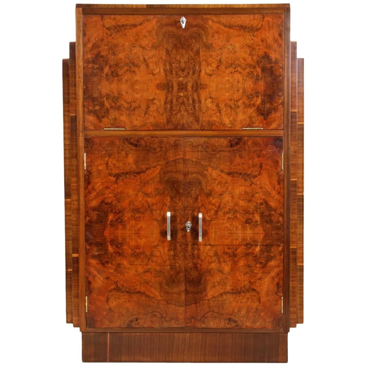 Art Deco Walnut Bureau, circa 1930