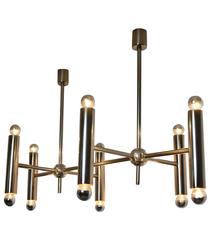 4 Pieces of Extra Large Nickel-Plated Modern Geometric Chandeliers 2