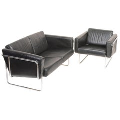 Hans Eichenburger "Aries" Leather Sofa and Chair Set