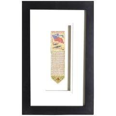 Silk Bookmark Star Spangled Banner, circa 1876