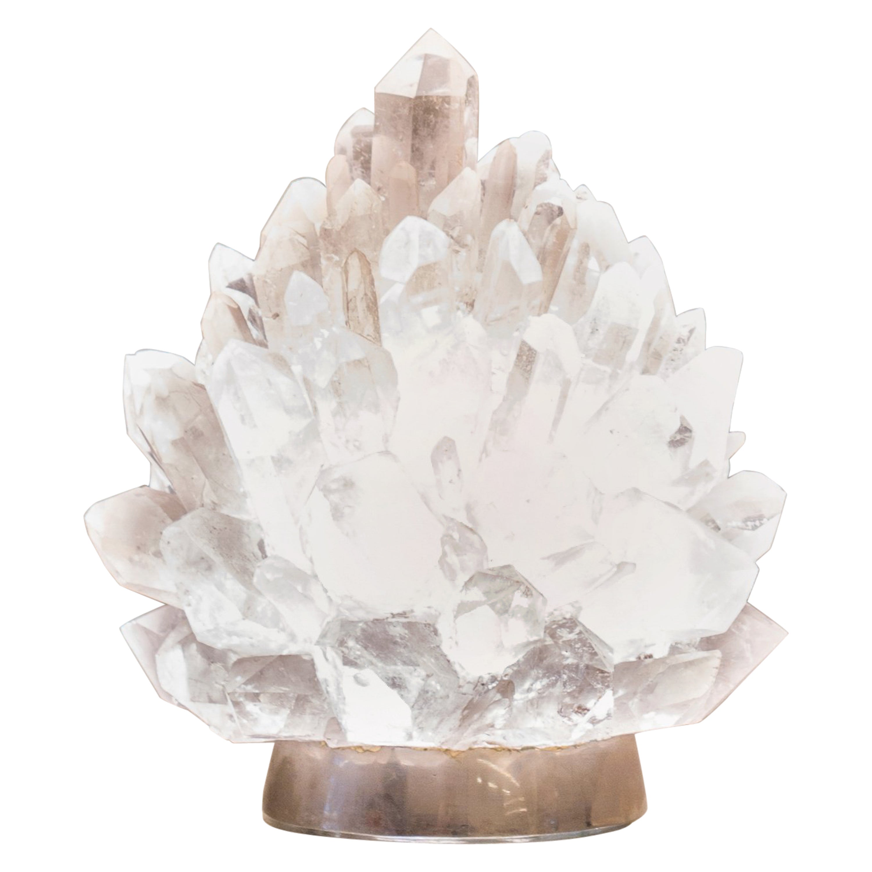 Unique Quartz Crystal Lighting "Torch" by Demian Quincke For Sale at