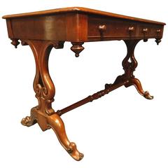 Very Good Victorian Mahogany Library Table Desk