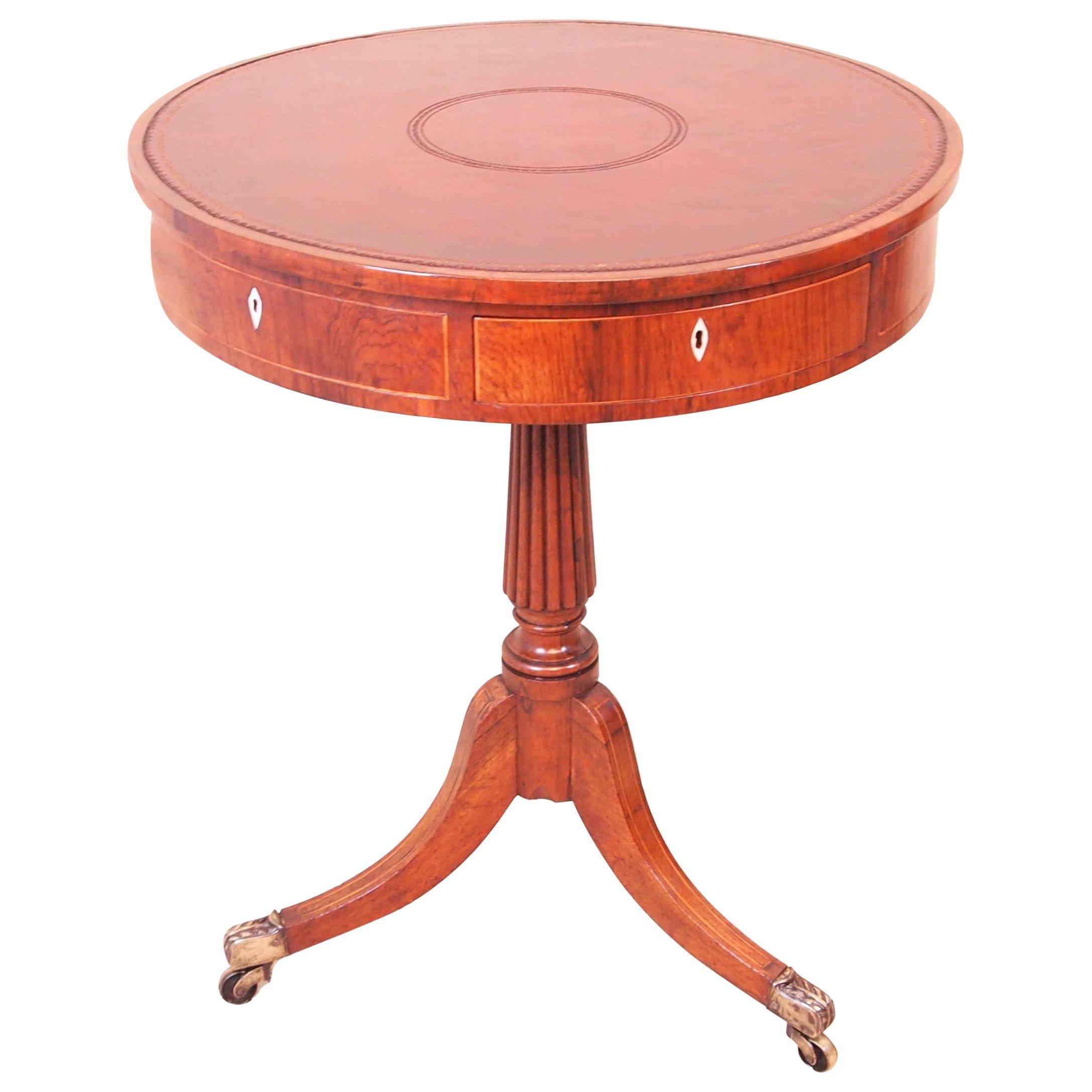 Antique Regency Rosewood Drum Table