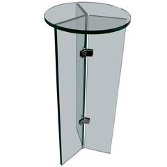 Plate Glass Pedestal Table by Pace