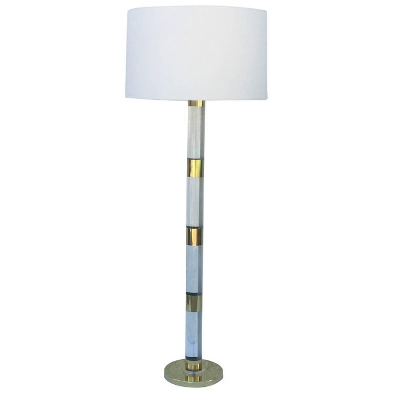 Acrylic And Polished Br Floor Lamp By Frederick Cooper For Acrylic And Polished Br Floor Lamp By Frederick Cooper For