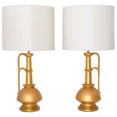 Pair of Italian Mid-Century Ceramic Jar Form Table Lamps 7