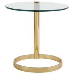 Postmodern Sculptural Brass Side Table