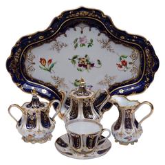 Old Paris Hand-Painted Porcelain Petit Dejeuner, France, 1850-1880