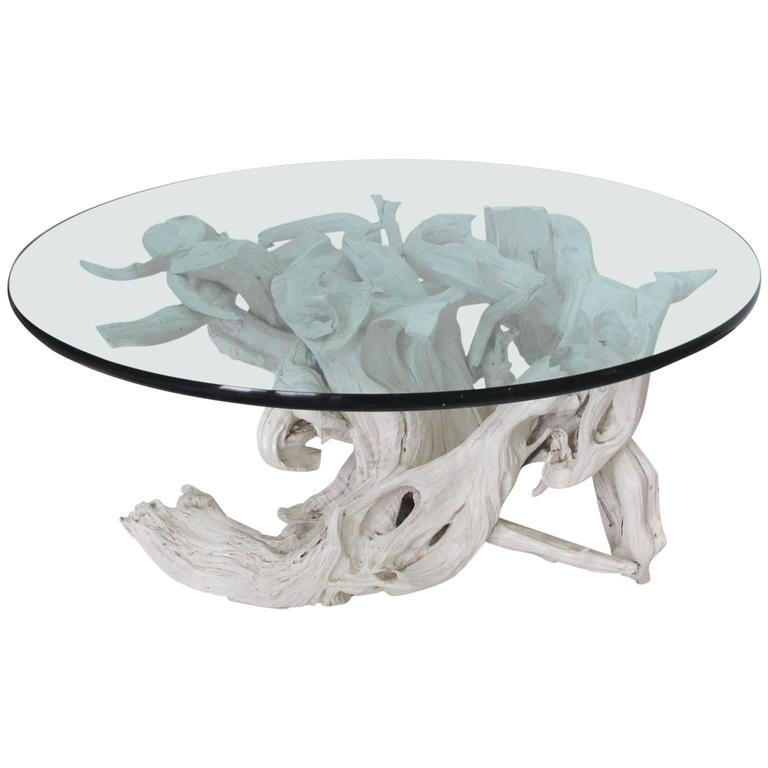 White driftwood coffee sale table