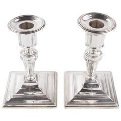 Pair of Candlesticks, London 1895, 925 Sterling Silver, Hallmarked