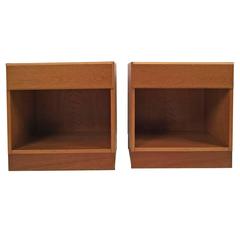 Two Vitré Danish Teak Nightstands