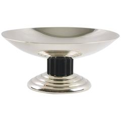 Silver Plate Ring Holder Display Bowl Tazza by Puiforcat, Art Deco Design 10
