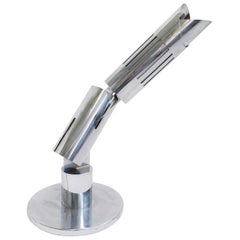 Big Adjustable Metal Chrome Table Lamp