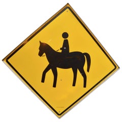 Vintage Los Angeles County Horse Crossing Sign