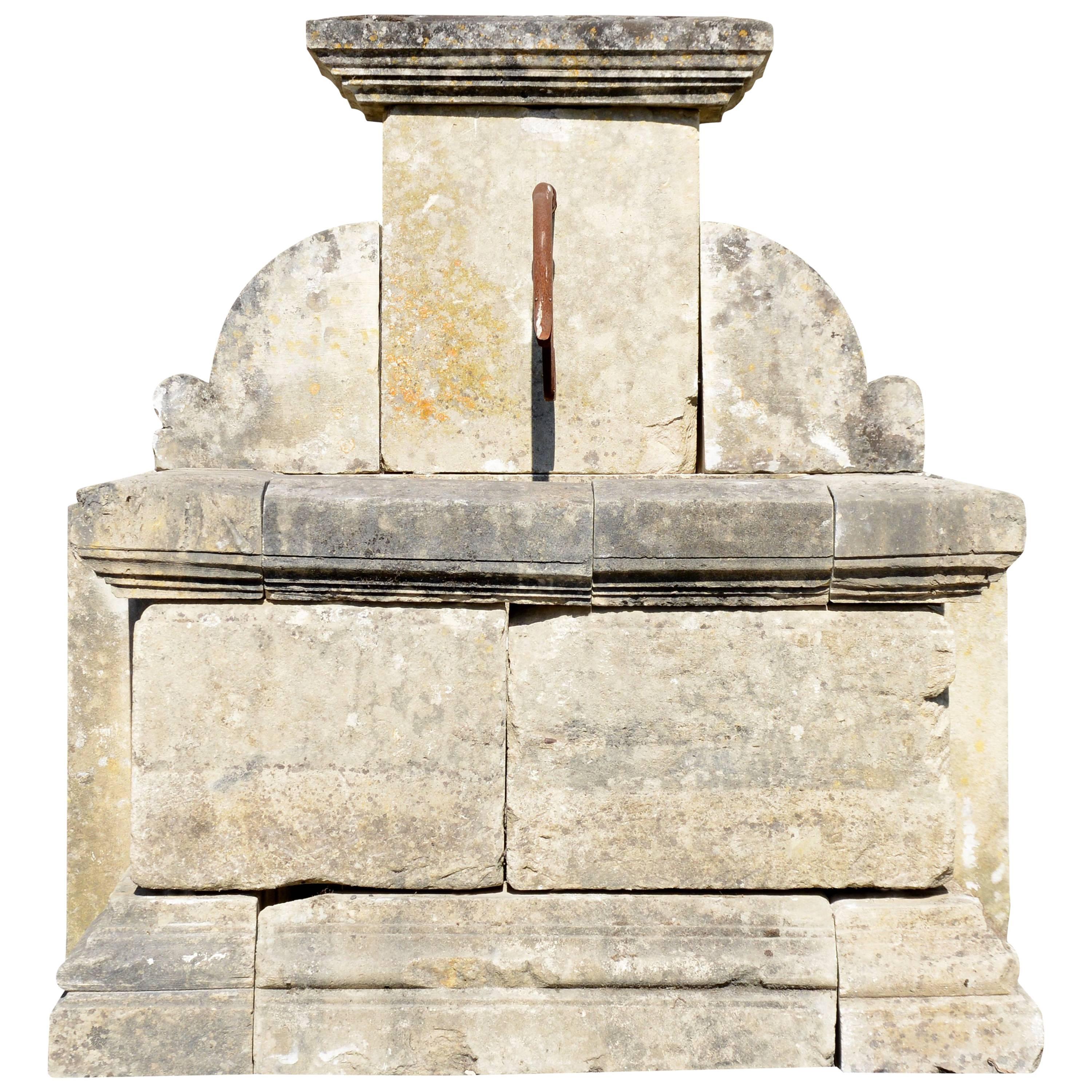 Provencal Style Wall Fountain, 19th Century For Sale