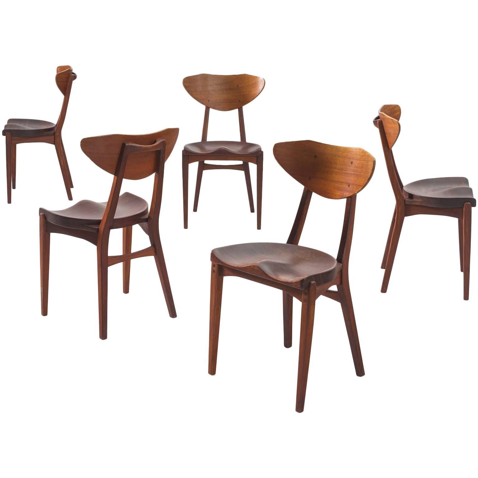 Jensen and Rasmussen Tractor Chairs in Teak and Walnut For Sale at 1stDibs