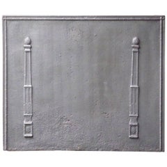 Antique Neoclassical French 'Pillars of Freedom' Fireback