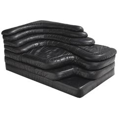 De Sede 'Terrazza' Landscape in Original Black Leather 4