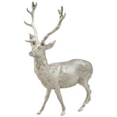 Vintage Sterling Silver Model of a Stag 8
