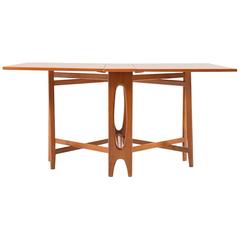 Drop-Leaf Teak Dining Table by Bendt Winge