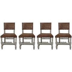 Set of Four Antique 17th Century Style Dining Chairs