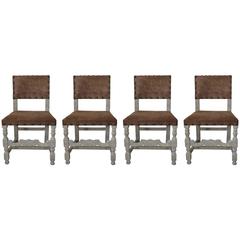 Set of Four Antique 17th Century Style Dining Chairs