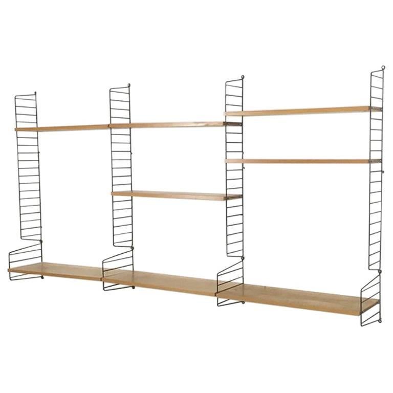 Original 1960s String Wall Unit by Nisse Strinning for String Design, AB Sweden
