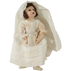 Antique Doll from the Beginning of the 20th Century Dressed for Sunday