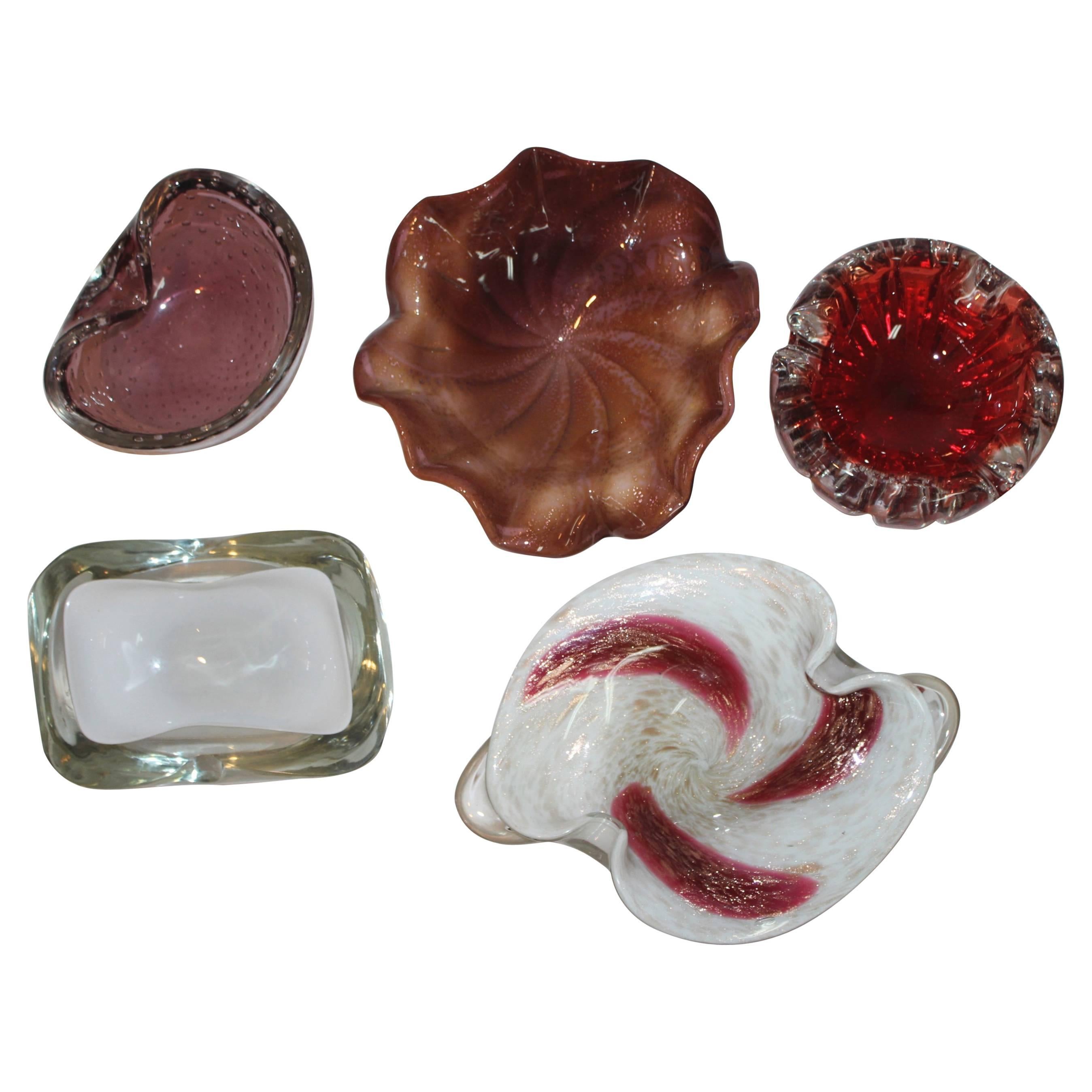 Murano Glass Decorative Bowls Collection
