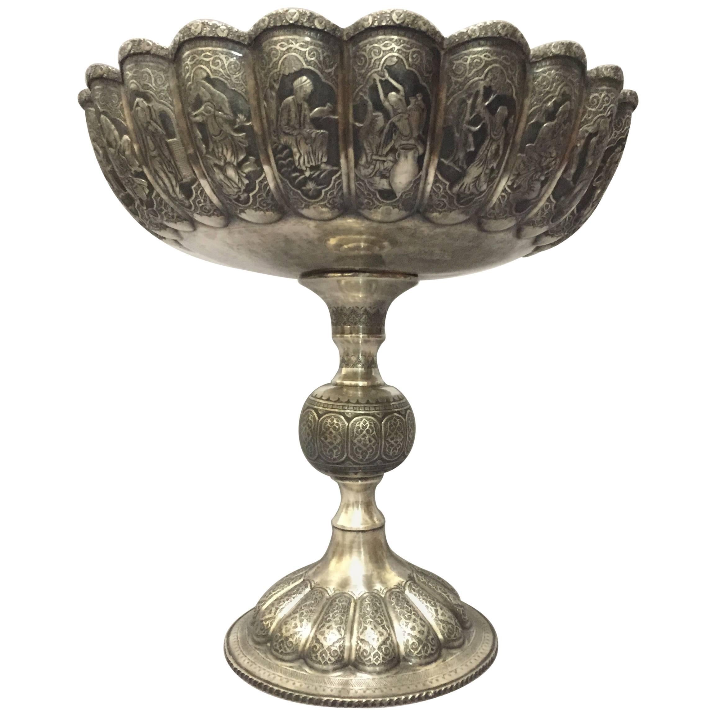 19th Century Iranian Solid Silver by the Great Master Parvarish