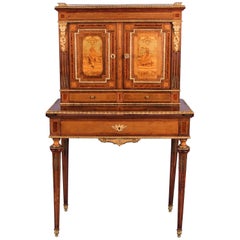 19th Century, Louis XV Revival Ormolu-Mounted Bonheur Du Jour by Diehl