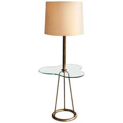 Glass and Bronze Italian Mid-Century Floor Lamp 2