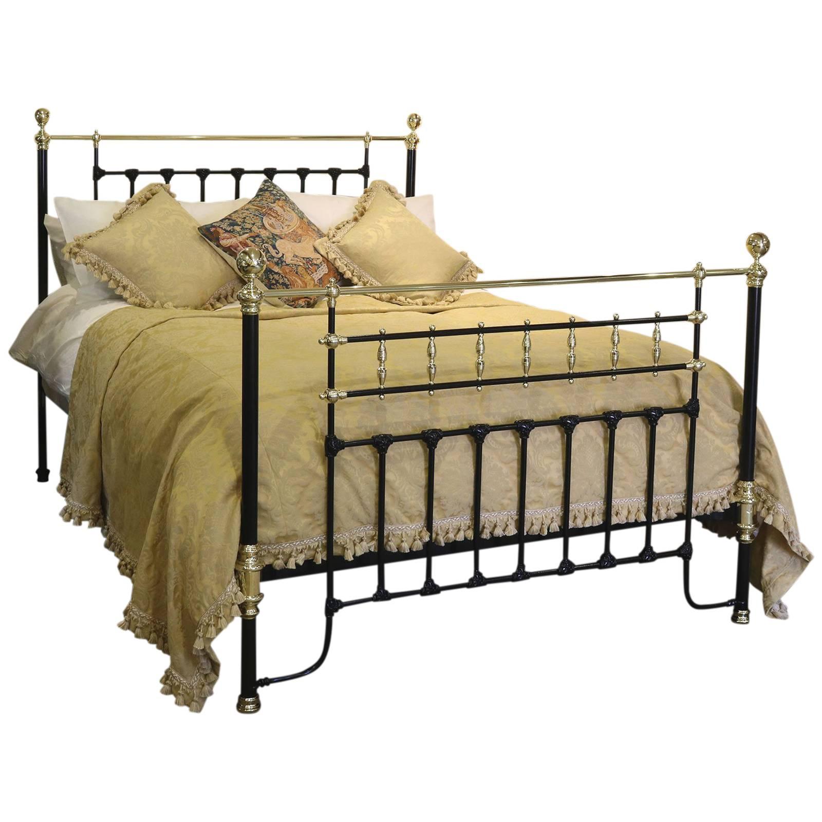 Brass and Iron Decorative Bed in Black MK99